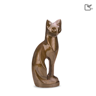 Cat Bronze Pet Urn