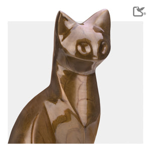 Cat Bronze Pet Urn