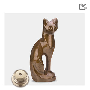 Cat Bronze Pet Urn