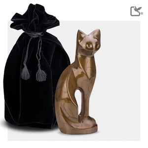 Cat Bronze Pet Urn