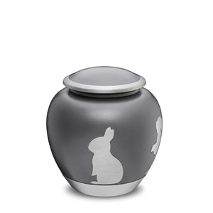 Shadow Medium Rabbit Pet Urn French Grey & Bru Pewter