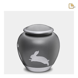 Shadow Medium Rabbit Pet Urn French Grey & Bru Pewter