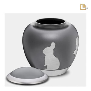 Shadow Medium Rabbit Pet Urn French Grey & Bru Pewter