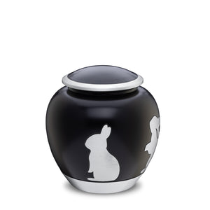 Shadow Medium Rabbit Pet Urn Black & Bru Pewter