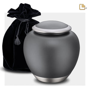 Shadow Large Pet Urn French Grey & Bru Pewter