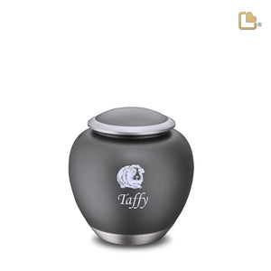 Shadow Small Pet Urn French Grey & Bru Pewter