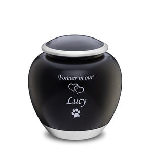 Shadow Large Pet Urn Black & Bru Pewter