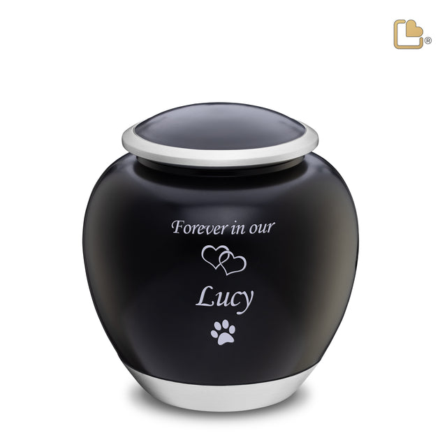 Shadow Large Pet Urn Black & Bru Pewter