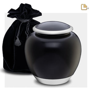 Shadow Large Pet Urn Black & Bru Pewter