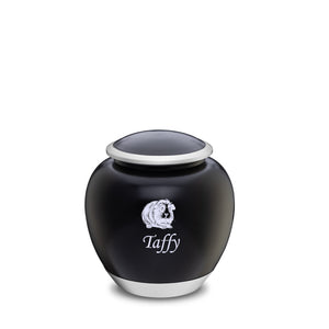 Shadow Small Pet Urn Black & Bru Pewter