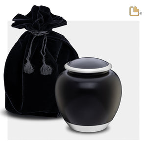 Shadow Small Pet Urn Black & Bru Pewter