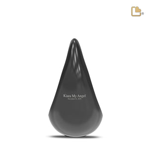 Medium TearDrop Hammered Silver Cremation Urn