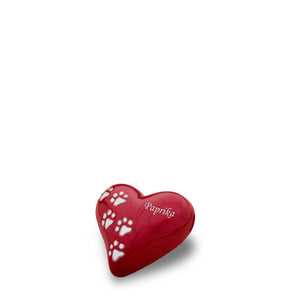 LovePaws Heart Pearlesecent Red Keepsake Pet Cremation Urn