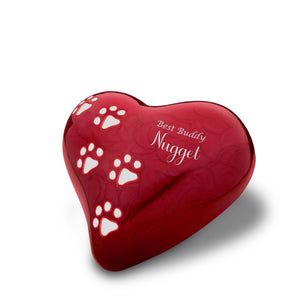 LovePaws Heart Pearlesecent Red Large Pet Cremation Urn