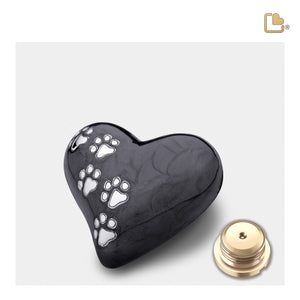 LovePaws Heart Pearlescent Midnight Keepsake Pet Cremation Urn