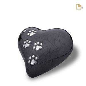 LovePaws Heart Pearlescent Midnight Large Pet Cremation Urn