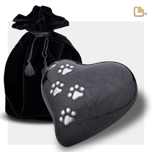 LovePaws Heart Pearlescent Midnight Large Pet Cremation Urn