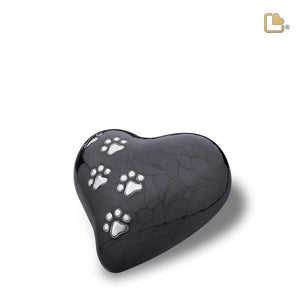 LovePaws Heart Pearlescent Midnight Medium Pet Cremation Urn