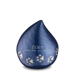 LoveDrop Blue Pet Cremation Urn