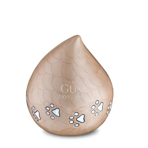 LoveDrop Beige Pet Cremation Urn