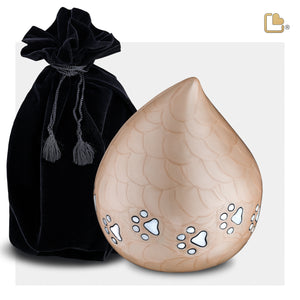 LoveDrop Beige Pet Cremation Urn