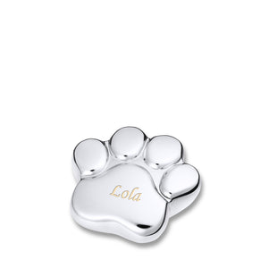 LovePawª Shiny Silver Keepsake Pet Cremation Urn