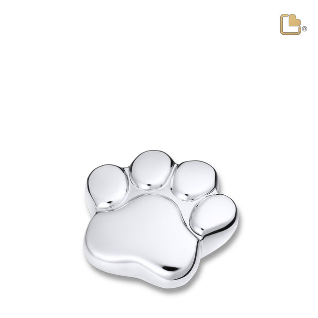 LovePawª Shiny Silver Keepsake Pet Cremation Urn