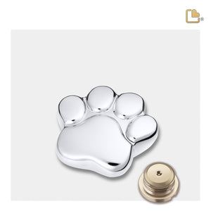 LovePawª Shiny Silver Keepsake Pet Cremation Urn