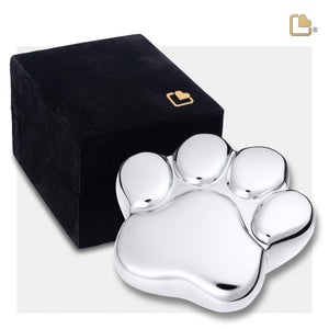 LovePawª Shiny Silver Keepsake Pet Cremation Urn