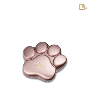 LovePawª Brushed Rose Gold Keepsake Pet Cremation Urn