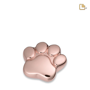 LovePawª Shiny Rose Gold Keepsake Pet Cremation Urn