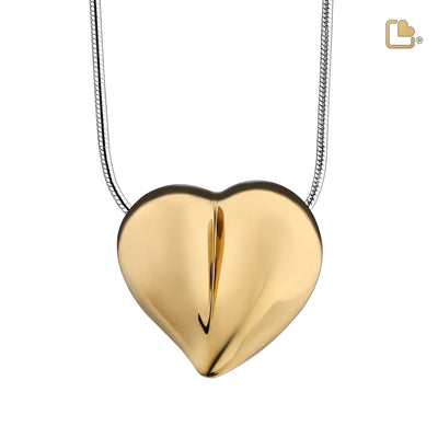 LoveHeart Gold Vermeil Sterling Silver Cremation Pendant