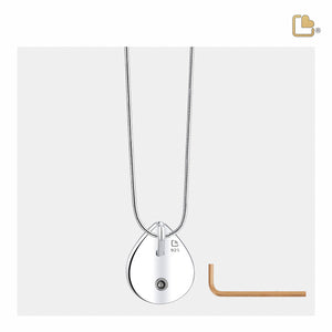 Drop Ashes Pendant Polished & Brushed Gold Vermeil