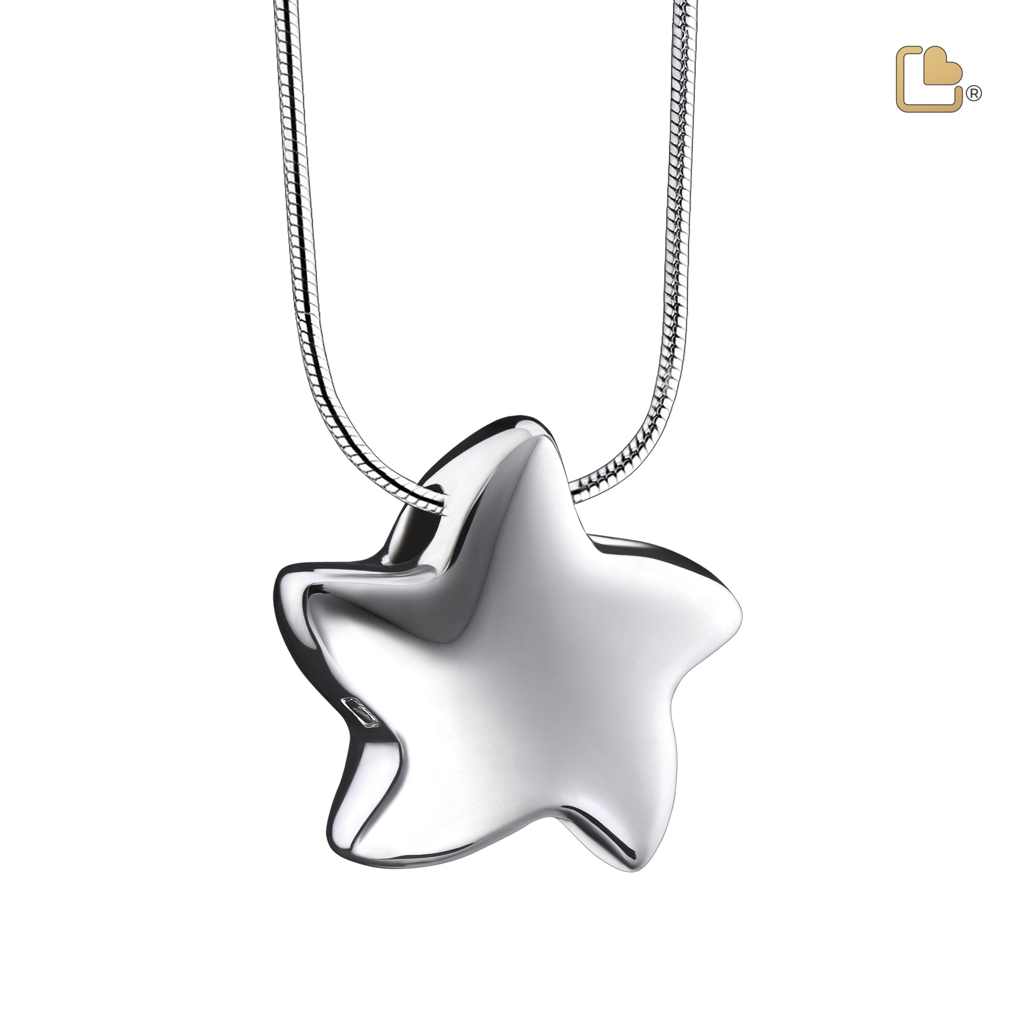 Angelic Starª Rhodium Plated Sterling Silver Cremation Pendant