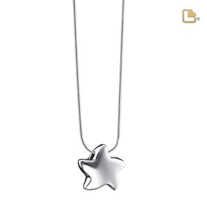 Angelic Starª Rhodium Plated Sterling Silver Cremation Pendant