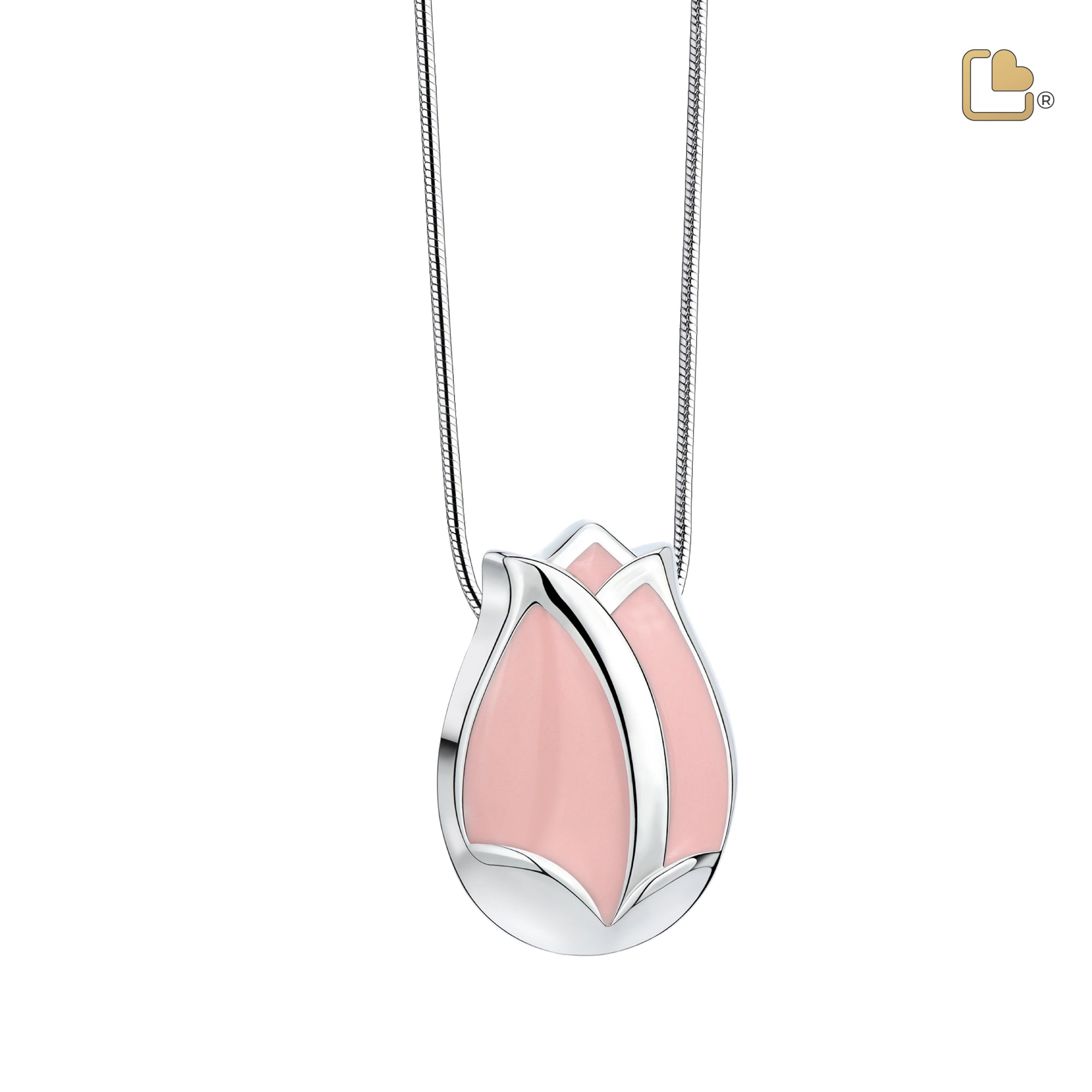 Tulipª Ashes Pendant Pearl Pink & Polished Silver