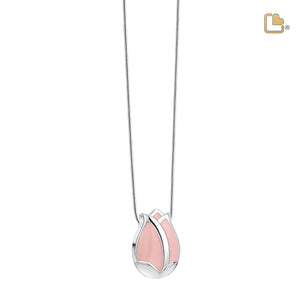 Tulipª Ashes Pendant Pearl Pink & Polished Silver