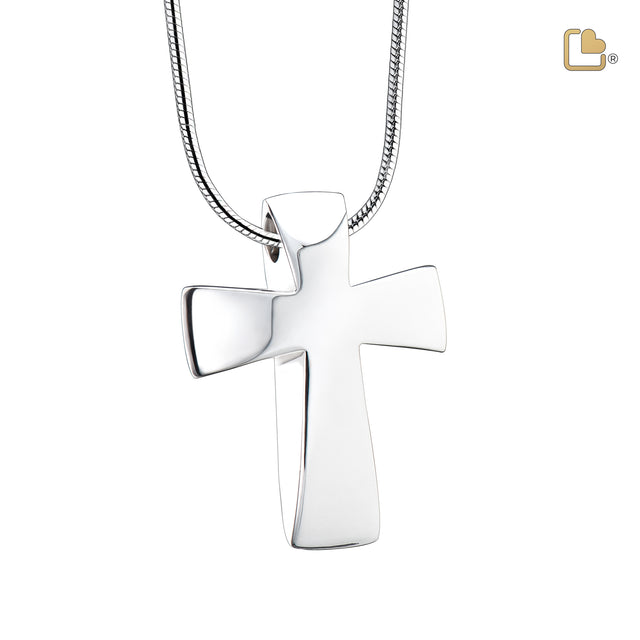 Cross Sterling Silver Cremation Pendant