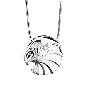 Eagle Rhodium Plated Sterling Silver Cremation Pendant