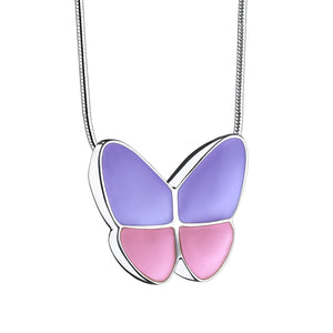 Wings of Hopeª Lavender Butterfly Sterling Silver Cremation Pendant