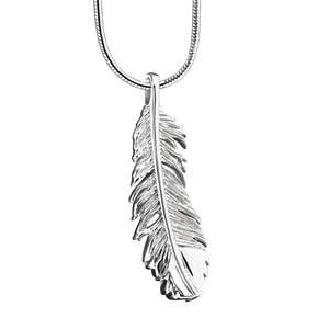 Featherª Sterling Silver Cremation Pendant