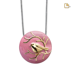 Blessing Birdsª Pink Gold Vermeil Sterling Silver Cremation Pendant