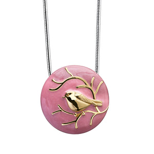 Blessing Birdsª Pink Gold Vermeil Sterling Silver Cremation Pendant