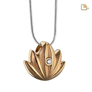 Gold Lotusª Sterling Silver Cremation Pendant