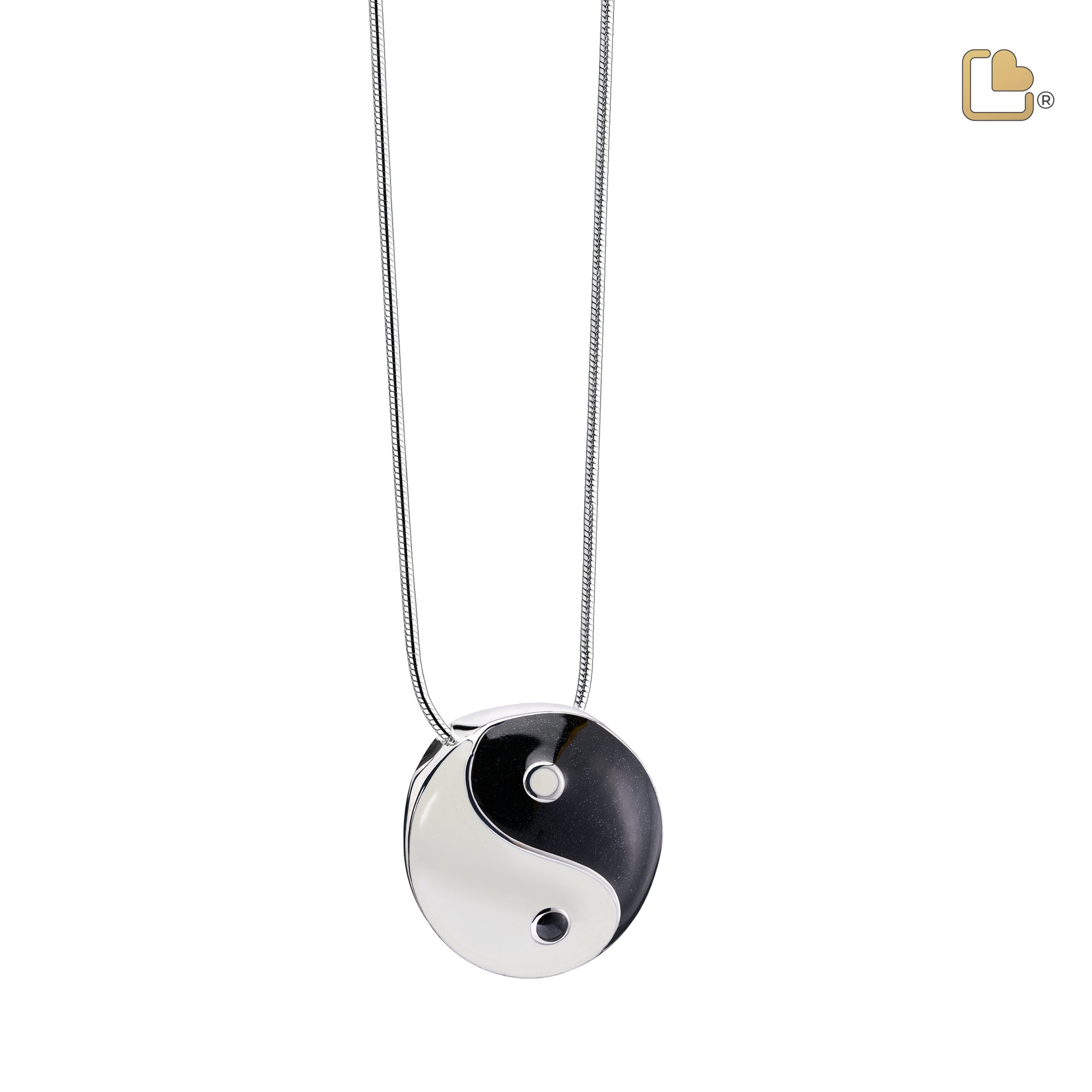 Yin Yang Sterling Silver Cremation Pendant