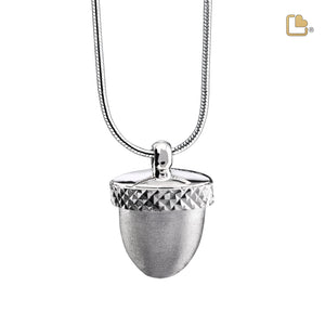 Acornª Two Tone Sterling Silver Cremation Pendant - COMFORT™ by LoveUrns®