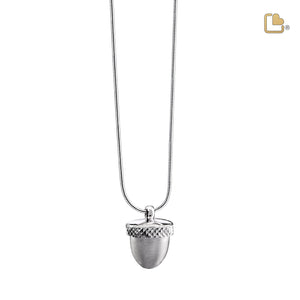 Acornª Two Tone Sterling Silver Cremation Pendant - COMFORT™ by LoveUrns®