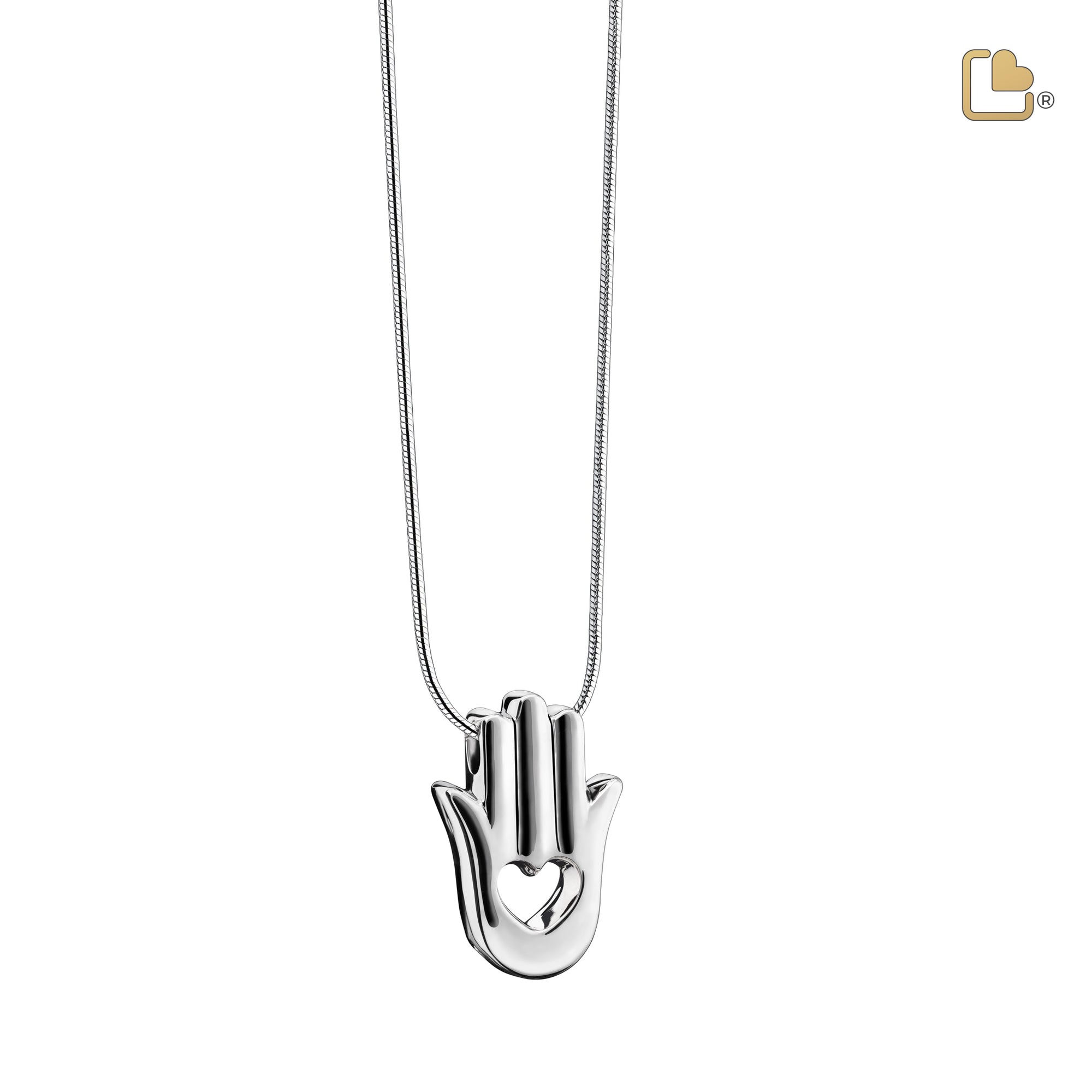 Hamsa Handª  Two Tone Sterling Silver Cremation Pendant