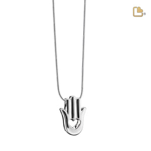 Hamsa Handª  Two Tone Sterling Silver Cremation Pendant