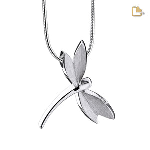 Dragonflyª Two Tone Sterling Silver Cremation Pendant